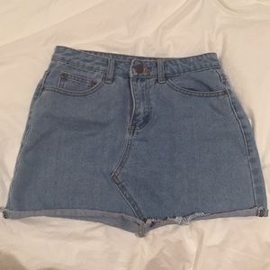 Light Wash Denim Skirt